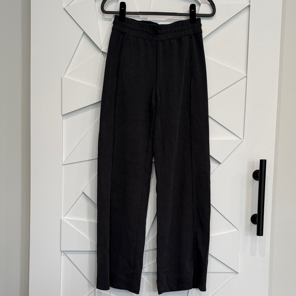 lululemon athletica Black Wide-Leg Knit Pants